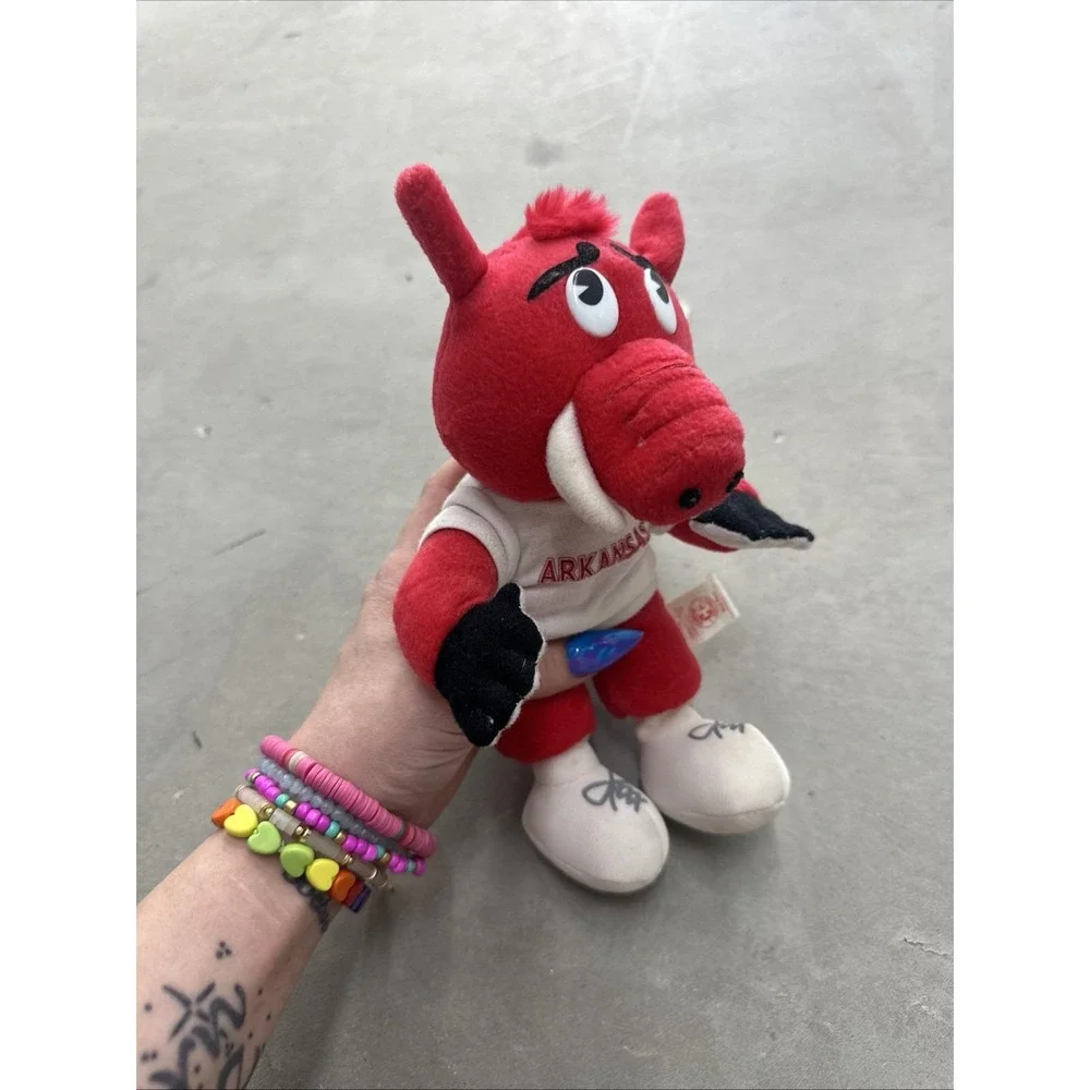 1998 Vintage, Arkansas Razorbacks, Big Red Plush Beanie Stuffed Animal, College